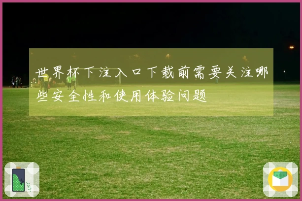 世界杯下注入口下载前需要关注哪些安全性和使用体验问题